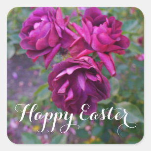 Happy Easter Burgundy Iceberg Rose #3 Stickers