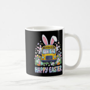 Happy Easter Bus Driver Bunny Easter School Bus Coffee Mug