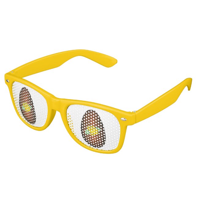 Happy Easter Buttercream Chocolate Egg Candy Retro Sunglasses (Angled)