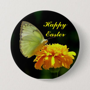 Happy Easter Butterfly Button