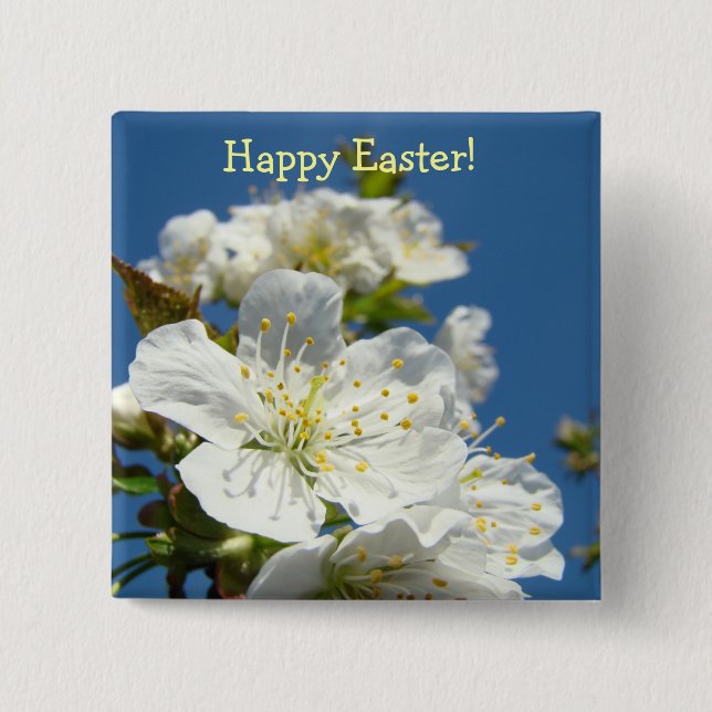 Happy Easter! buttons Cherry Blossoms Spring (Front)