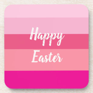 Happy Easter Candy Colours Throw Pillow Coaster