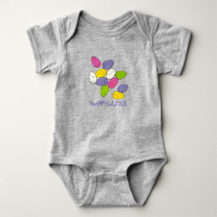 Happy Easter Candy Egg Malted Milk Eggs Pastel Baby Bodysuit