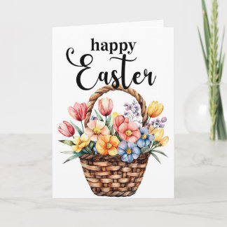 Happy Easter Card, Easter Basket Card