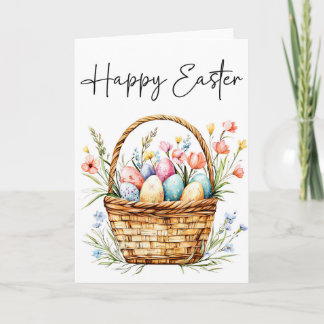 Happy Easter Card, Easter Basket Card