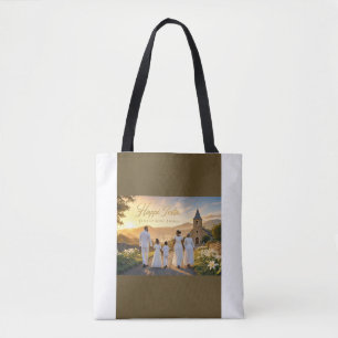 Happy Easter Card   He Is Risen Tote Bag