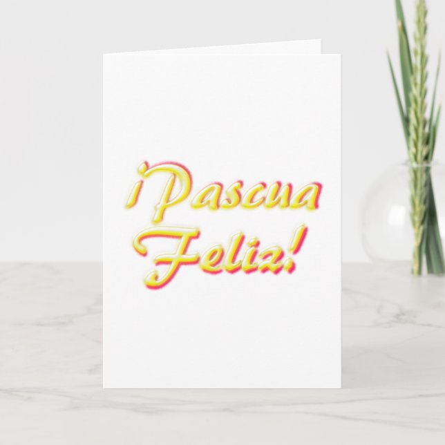 Happy Easter card, Spanish Holiday Card (Front)