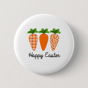 Happy Easter Carrot Cute Easter 6 Cm Round Badge