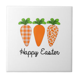 Happy Easter Carrot Cute Easter T-Shirt Ceramic Tile