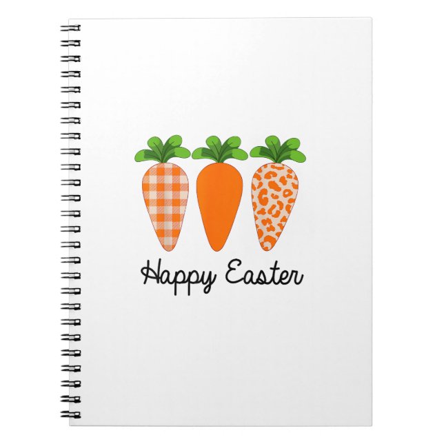Happy Easter Carrot Cute Easter T-Shirt Notebook (Front)