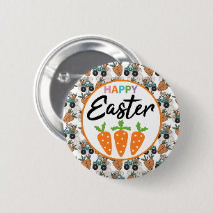 Happy Easter Carrots  6 Cm Round Badge