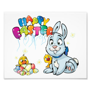 Happy Easter Cartoon Photo Print