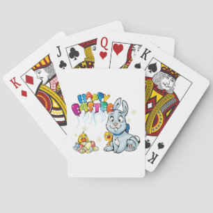 Happy Easter Cartoon Playing Cards