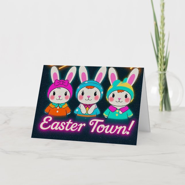 Happy Easter Celebration Foil Greeting Card (Front)