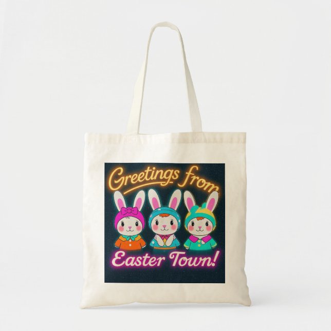 Happy Easter Celebration Tote Bag (Front)