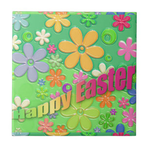 happy easter ceramic tile