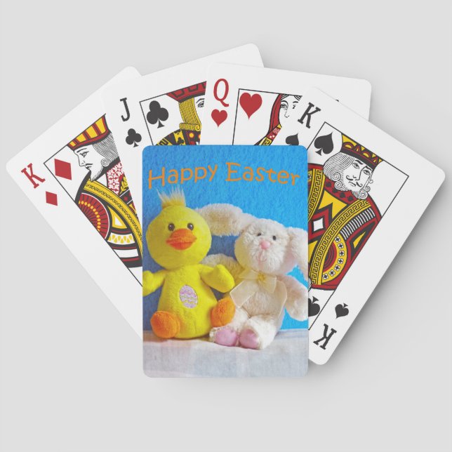 Happy Easter Chick + Bunny Playing Cards (Back)