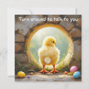 Happy Easter Chick Holiday Card