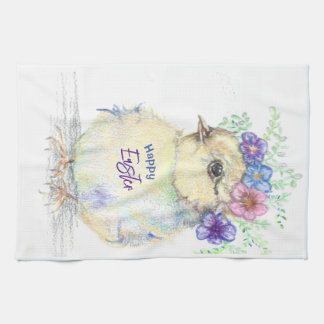 Happy Easter chick Kitchen Towel
