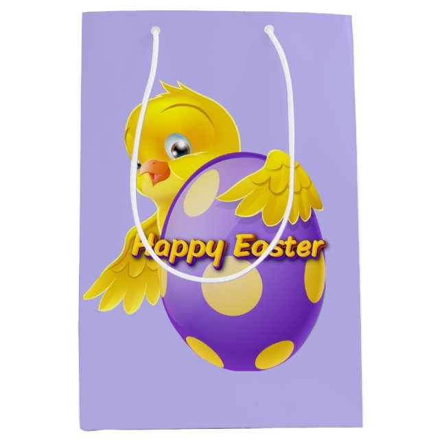 Happy Easter Chick  Medium Gift Bag (Front)