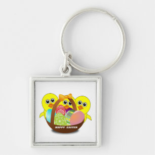 "HAPPY EASTER" CHICKS KEY RING