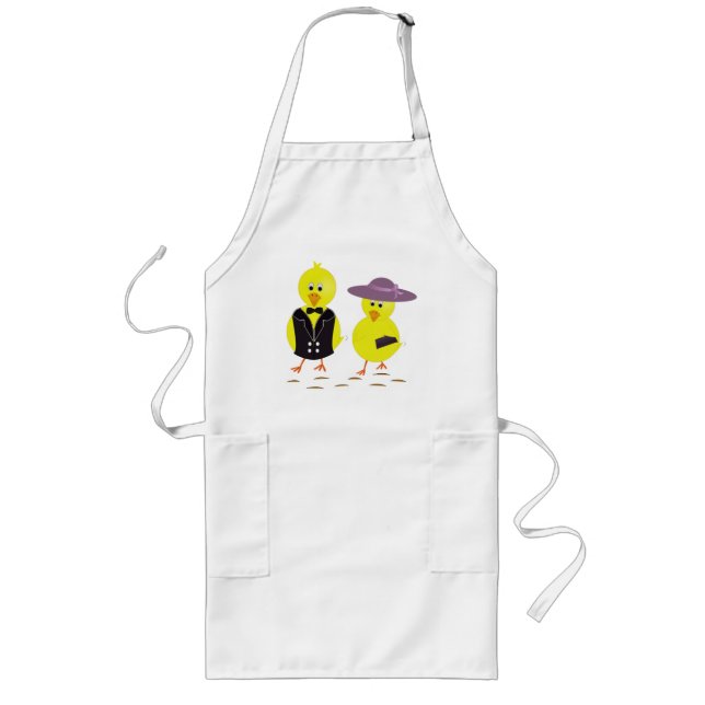 "HAPPY EASTER" CHICKS LONG APRON (Front)
