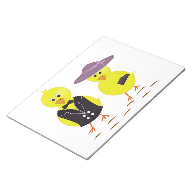 "HAPPY EASTER" CHICKS NOTEPAD (Angled)