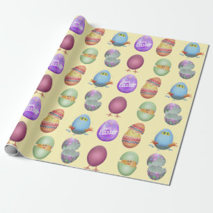 Happy Easter Chicks Wrapping Paper