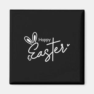 Happy Easter Christian Cross Easter Bunny 1  Magnet