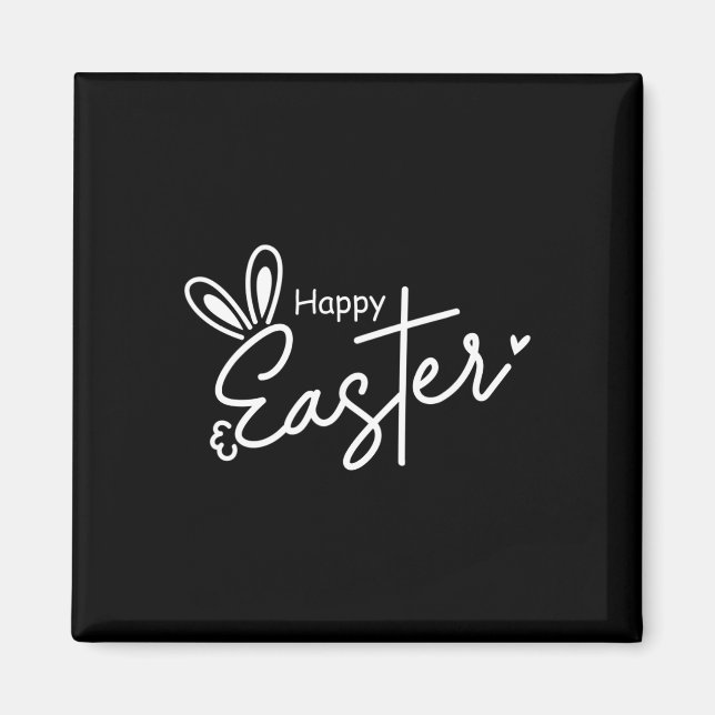 Happy Easter Christian Cross Easter Bunny 1  Magnet (Front)