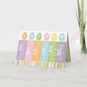Happy Easter Christian Scripture Verse Card-BLANK Holiday Card
