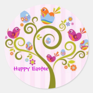 Happy Easter Classic Round Sticker
