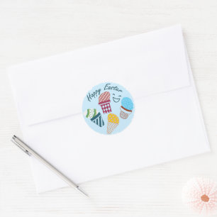 Happy Easter Classic Round Sticker