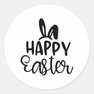 Happy Easter Classic Round Sticker