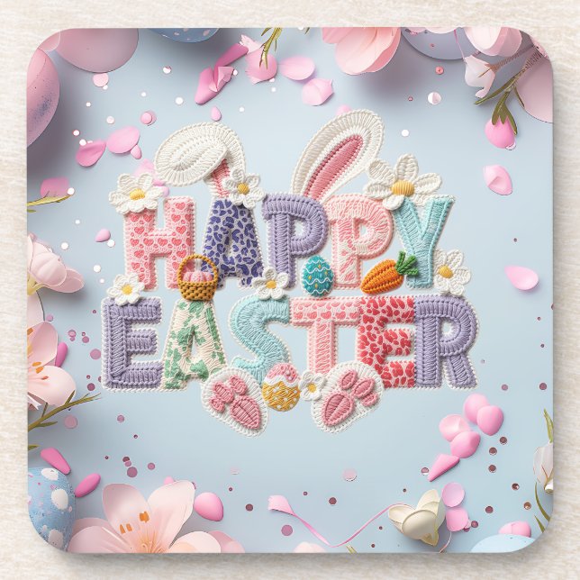 Happy Easter  Coaster (Front)