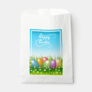 "HAPPY EASTER" COLORFUL EASTER EGGS FAVOUR BAG
