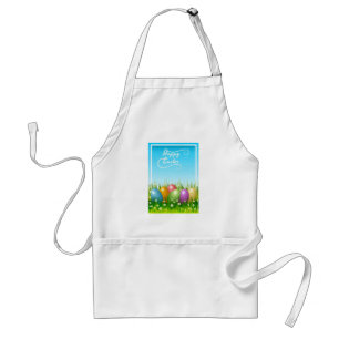 "HAPPY EASTER" COLORFUL EASTER EGGS STANDARD APRON