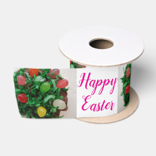 Happy Easter Colourful Jelly Candy Beans Satin Ribbon