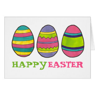 Happy Easter Colourful Painted Egg Hunt Eggs