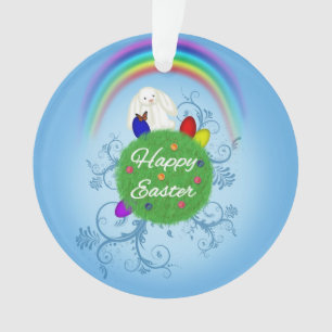 Happy Easter Colourful Planet Ornament