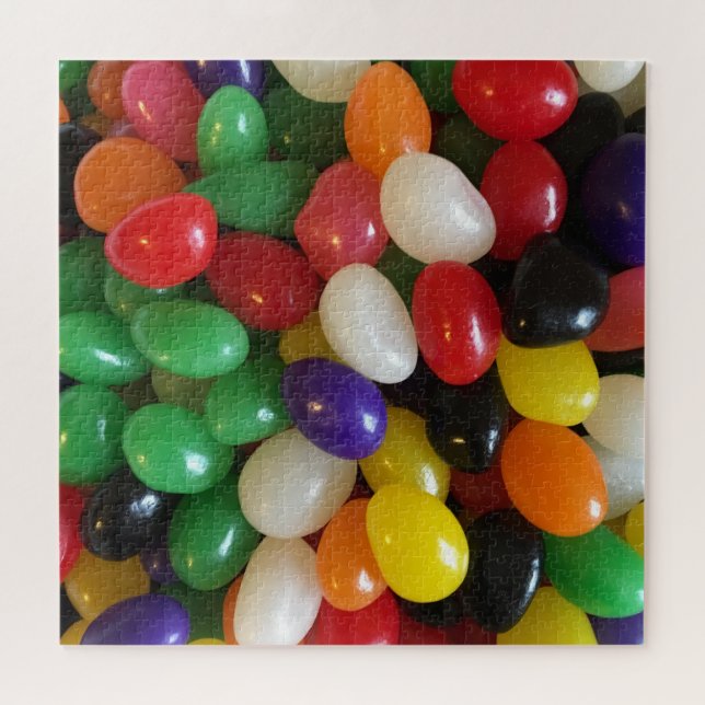 Happy Easter Colourful Rainbow Jelly Beans Jigsaw Puzzle (Horizontal)