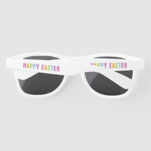 Happy Easter Colourful Rainbow Typography Sunglasses