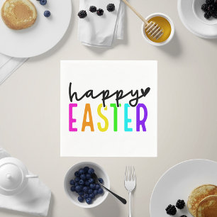 Happy Easter colourful table setting Napkin