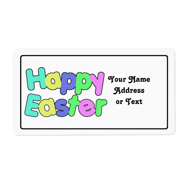 Happy Easter Colourful Text Design (Front)