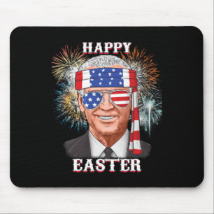 Happy Easter Confused Joe Biden 4th Of July Fun Mouse Pad