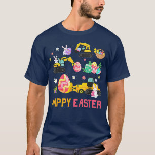 Happy Easter Construction Crane Truck Boys Toddler T-Shirt