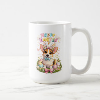 Happy Easter Corgi Mug – Cute Bunny Ears Dog 