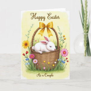 Happy Easter Couple Rabbit Card