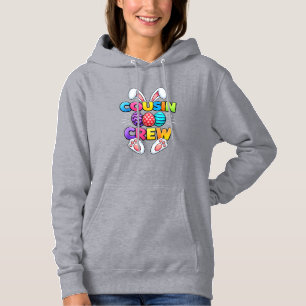 Happy Easter Cousin Crew Bunny Family Matching Eas Hoodie