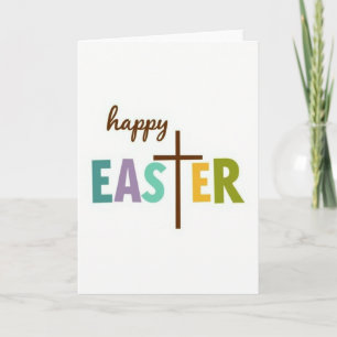 Happy Easter Cross Graphic Card